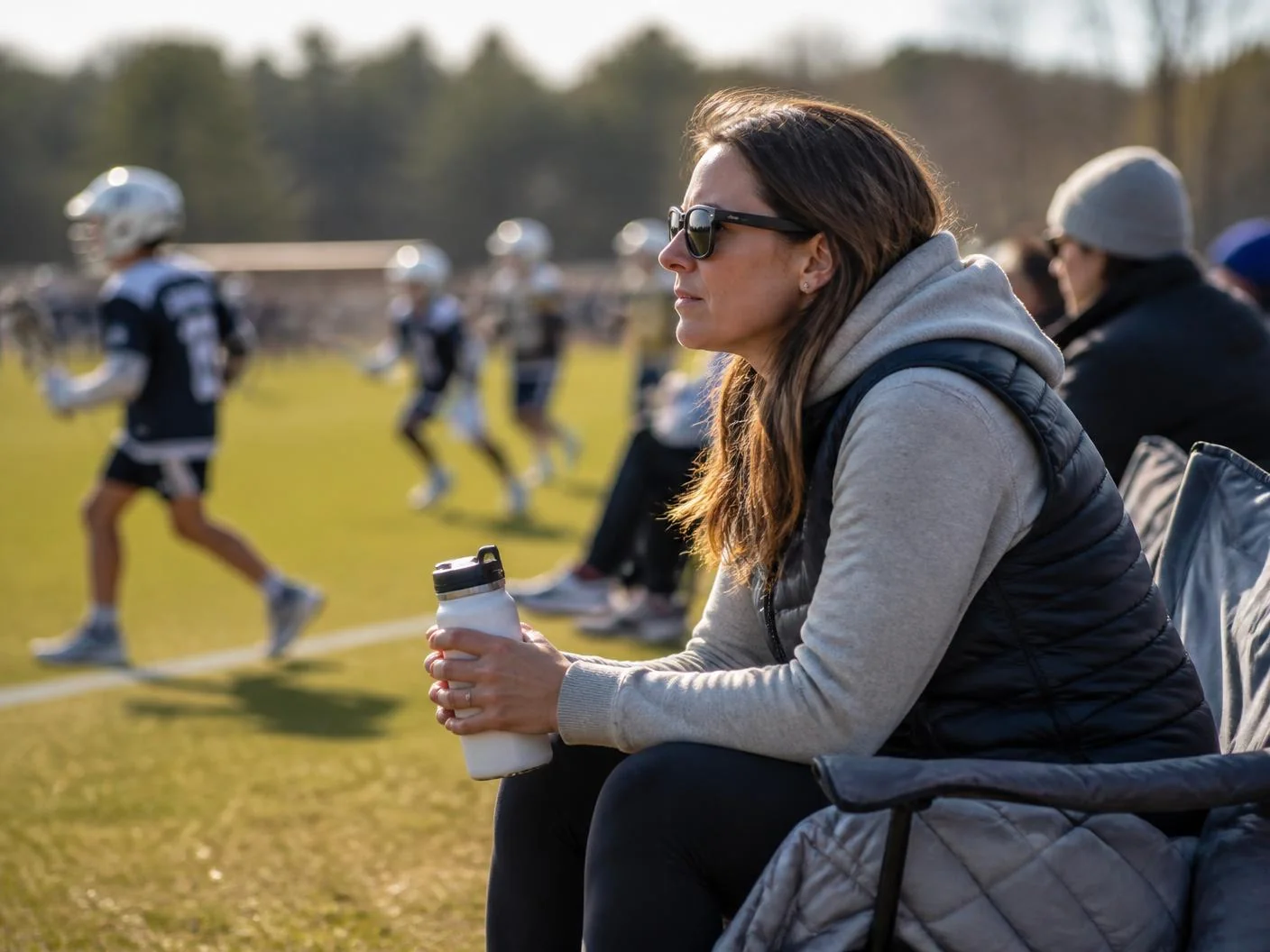 Parent watching from the sideline